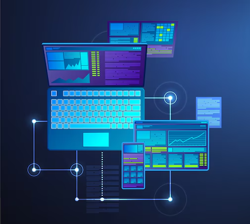 Equipo de desarrollo de software trabajando en soluciones personalizadas
