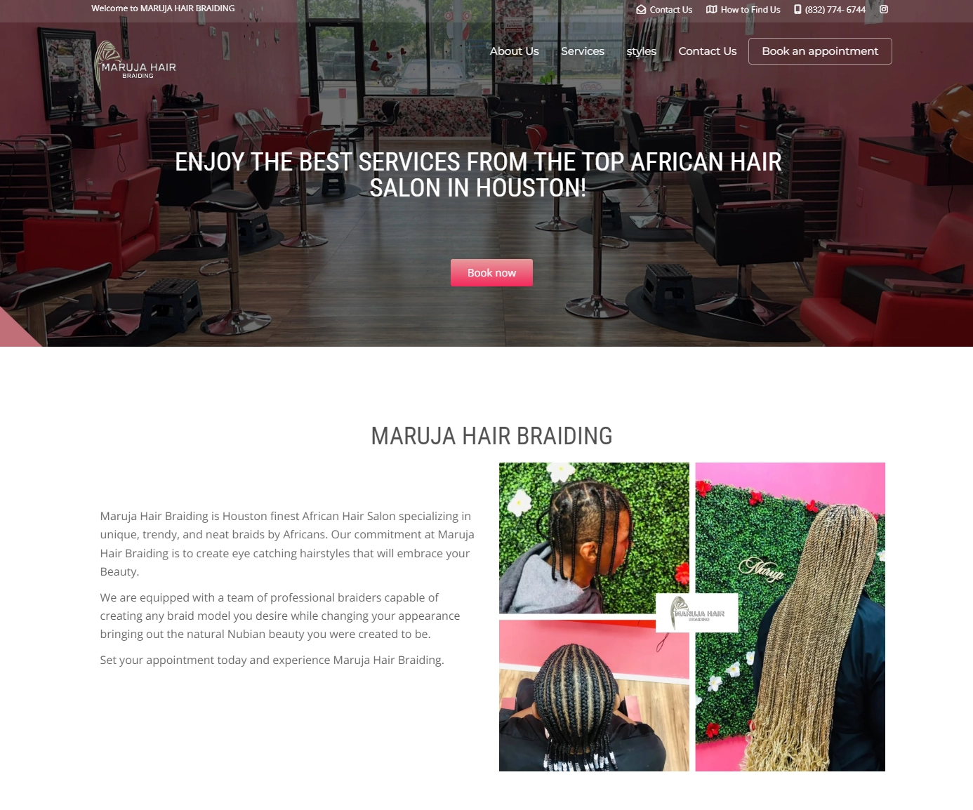  Sitio Web Maruja Hair Braiding – Actualización de Funcionalidad